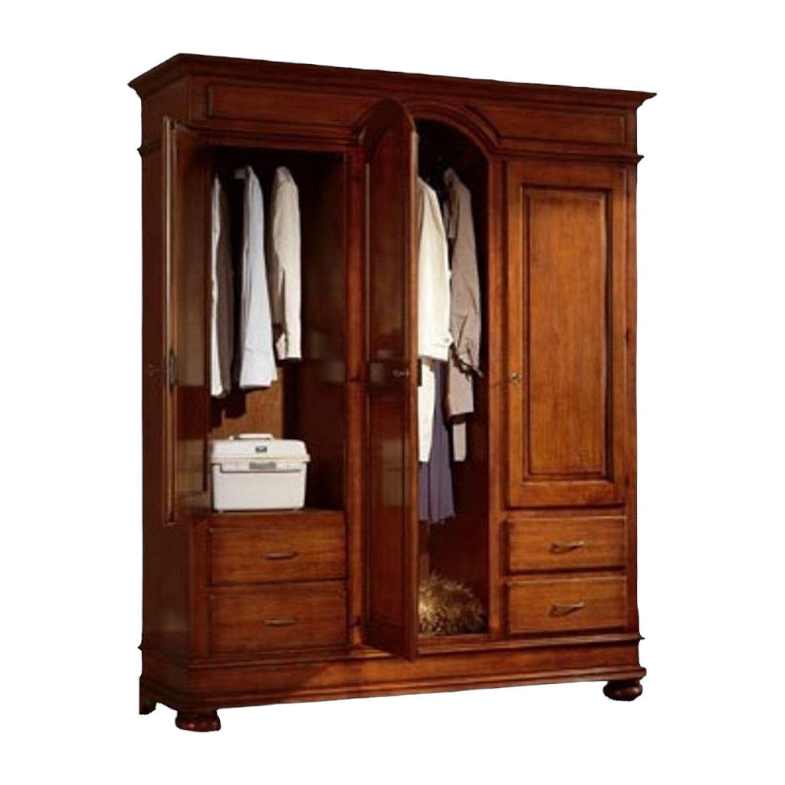 Armadio 3 porte 4 cassetti in legno smontabile misure l.184 p.60 h.223 (250) - Mobili 2G