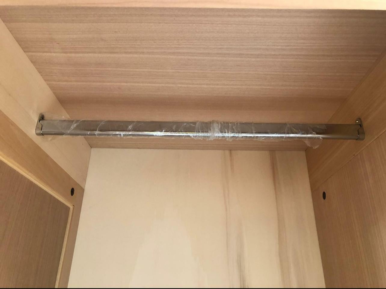 Armadio 3 porte classico barocco legno grezzo 193x73x230 - Mobili 2G