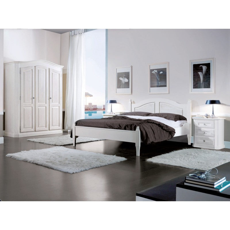 Armadio 3 porte shabby in legno spazzolato 181x63x217 (2205) - Mobili 2G