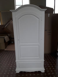 Armadio arte povera 1 porta legno shabby bianco 96x56x196h (1512) - Mobili 2G