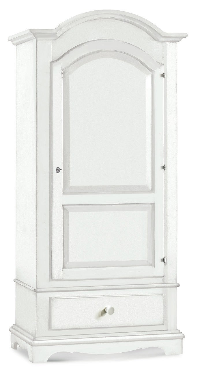 Armadio arte povera 1 porta legno shabby bianco 96x56x196h (1512) - Mobili 2G