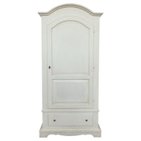 Armadio arte povera 1 porta legno shabby bianco invecchiato 96x56x196h - Mobili 2G