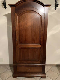 Armadio arte povera 1 porta legno tinta noce 96x56x196h (512) - Mobili 2G