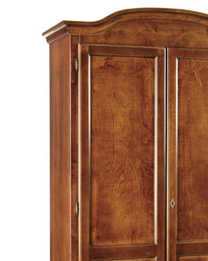 Armadio arte povera 2 ante in legno tinta noce 107x55x197 (275) - Mobili 2G