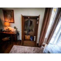 Armadio arte povera 2 ante legno tinta noce 87x40x192 - Mobili 2G