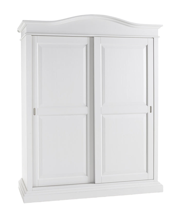 Armadio arte povera 2 ante scorrevoli legno bianco 183x67x222