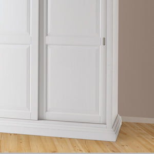 Armadio arte povera 2 ante scorrevoli legno bianco 183x67x222