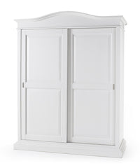 Armadio arte povera 2 ante scorrevoli legno bianco 183x67x222