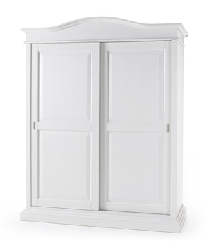 Armadio arte povera 2 ante scorrevoli legno bianco 183x67x222