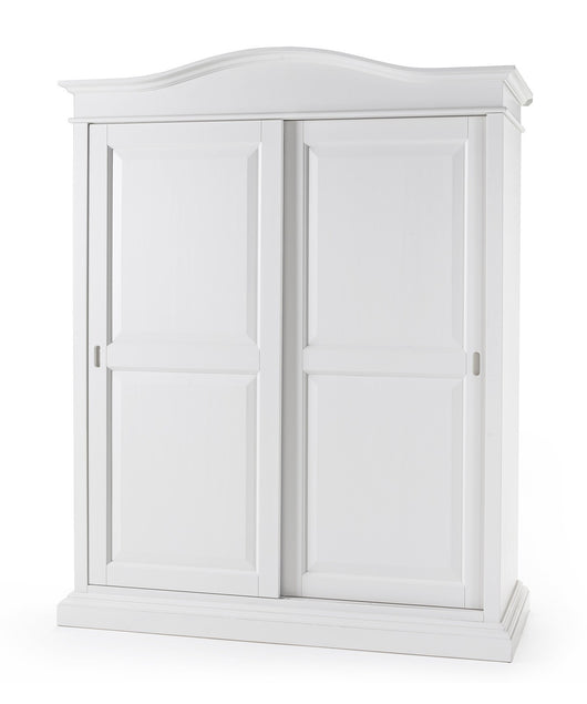 Armadio arte povera 2 ante scorrevoli legno bianco 183x67x222