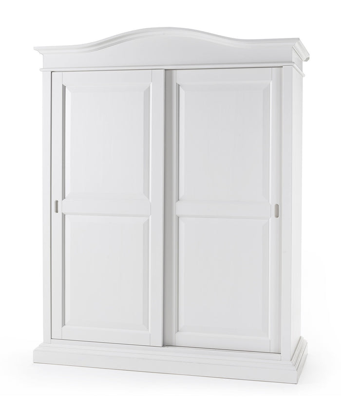 Armadio arte povera 2 ante scorrevoli legno bianco 183x67x222