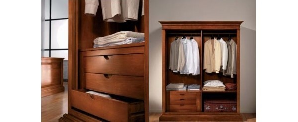 Armadio arte povera 2 ante scorrevoli legno bianco shabby 183x67x212