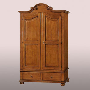 Armadio arte povera 2 porte in legno tinta noce 122x60x204 (1204) - Mobili 2G