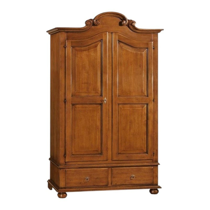 Armadio arte povera 2 porte in legno tinta noce 122x60x204 (1204) - Mobili 2G