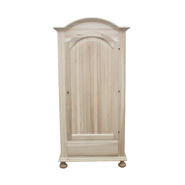 armadio classico 1 porta 1 cassetto legno grezzo 96x56x196 - Mobili 2G