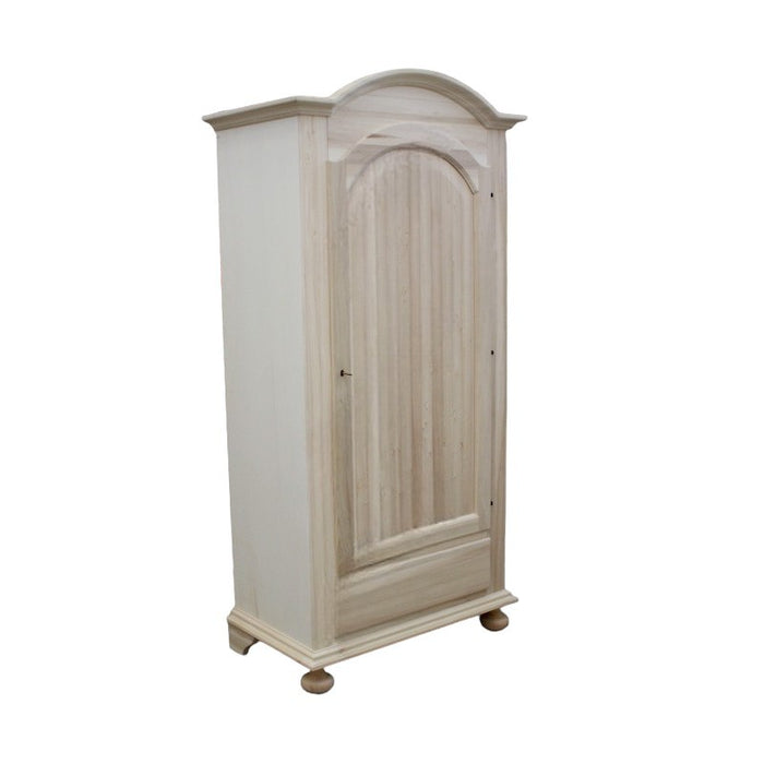 armadio classico 1 porta 1 cassetto legno grezzo 96x56x196 - Mobili 2G