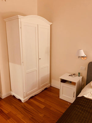 Armadio classico 2 ante in legno bianco 107x55x197 (1275) - Mobili 2G