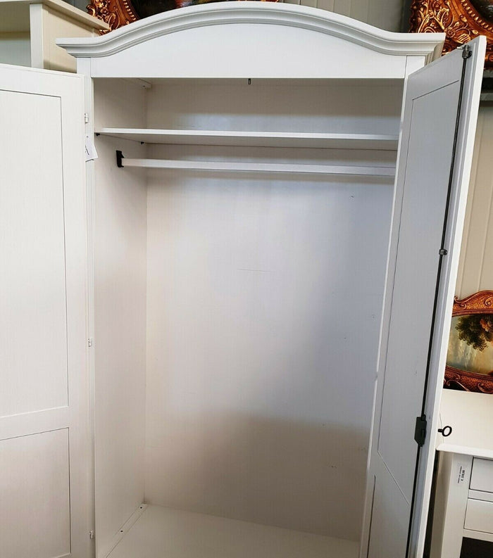 Armadio classico 2 ante in legno bianco 107x55x197 (1275) - Mobili 2G