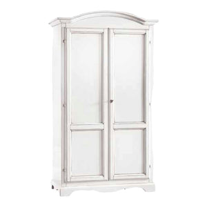 Armadio classico 2 ante in legno bianco 107x55x197 (1275) - Mobili 2G