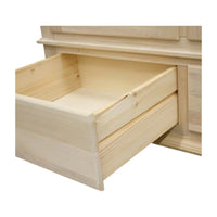 armadio classico 2 porte 2 cassetti legno grezzo 122x60x204 (1206) - Mobili 2G