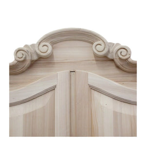 armadio classico 2 porte 2 cassetti legno grezzo 122x60x204 - Mobili 2G