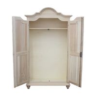 armadio classico 2 porte legno grezzo 112x46x204 - Mobili 2G