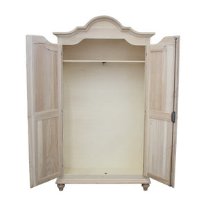 armadio classico 2 porte legno grezzo 112x46x204 - Mobili 2G