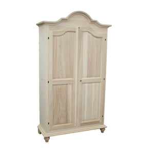 armadio classico 2 porte legno grezzo 112x46x204 - Mobili 2G