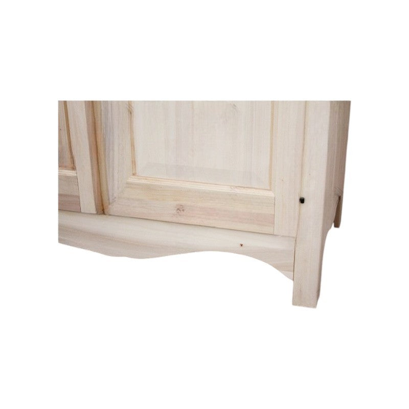 armadio classico 2 porte legno grezzo 125x61x200 - Mobili 2G