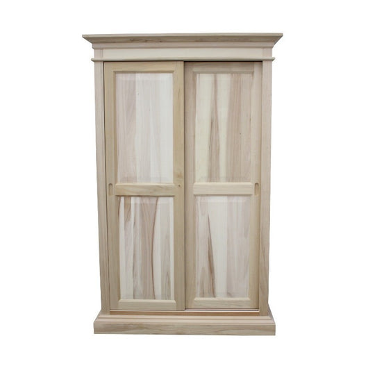  armadio classico 2 porte scorrevoli legno grezzo 128x50x200 - Mobili 2G