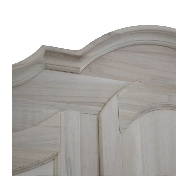  armadio classico 3 porte 3 cassetti legno grezzo 185x62x220 - Mobili 2G