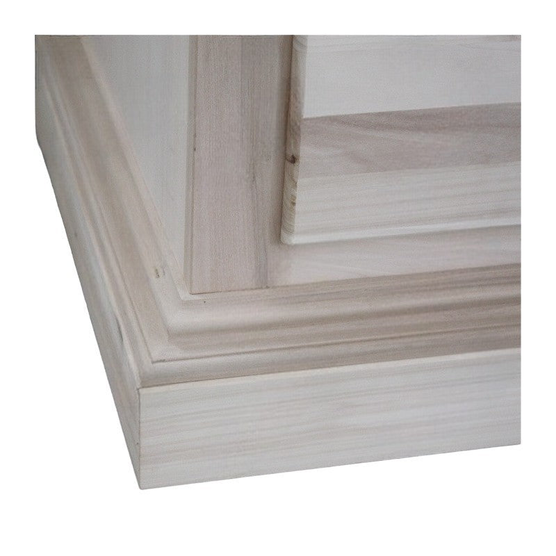  armadio classico 3 porte 3 cassetti legno grezzo 185x62x220 - Mobili 2G