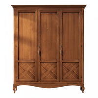 Armadio classico 3 porte intarsiate legno bassano 190x62x220 - Mobili 2G