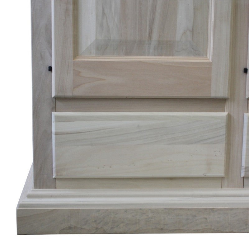  armadio classico 4 porte 4 cassetti legno grezzo 234x60x230 - Mobili 2G