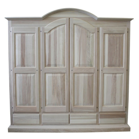  armadio classico 4 porte 4 cassetti legno grezzo 234x60x230 - Mobili 2G