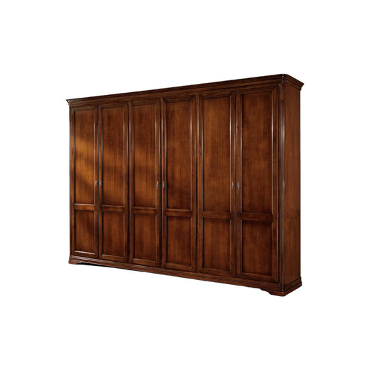Armadio classico 6 ante in legno tinta noce l.310 p.60 h.250 - Mobili 2G