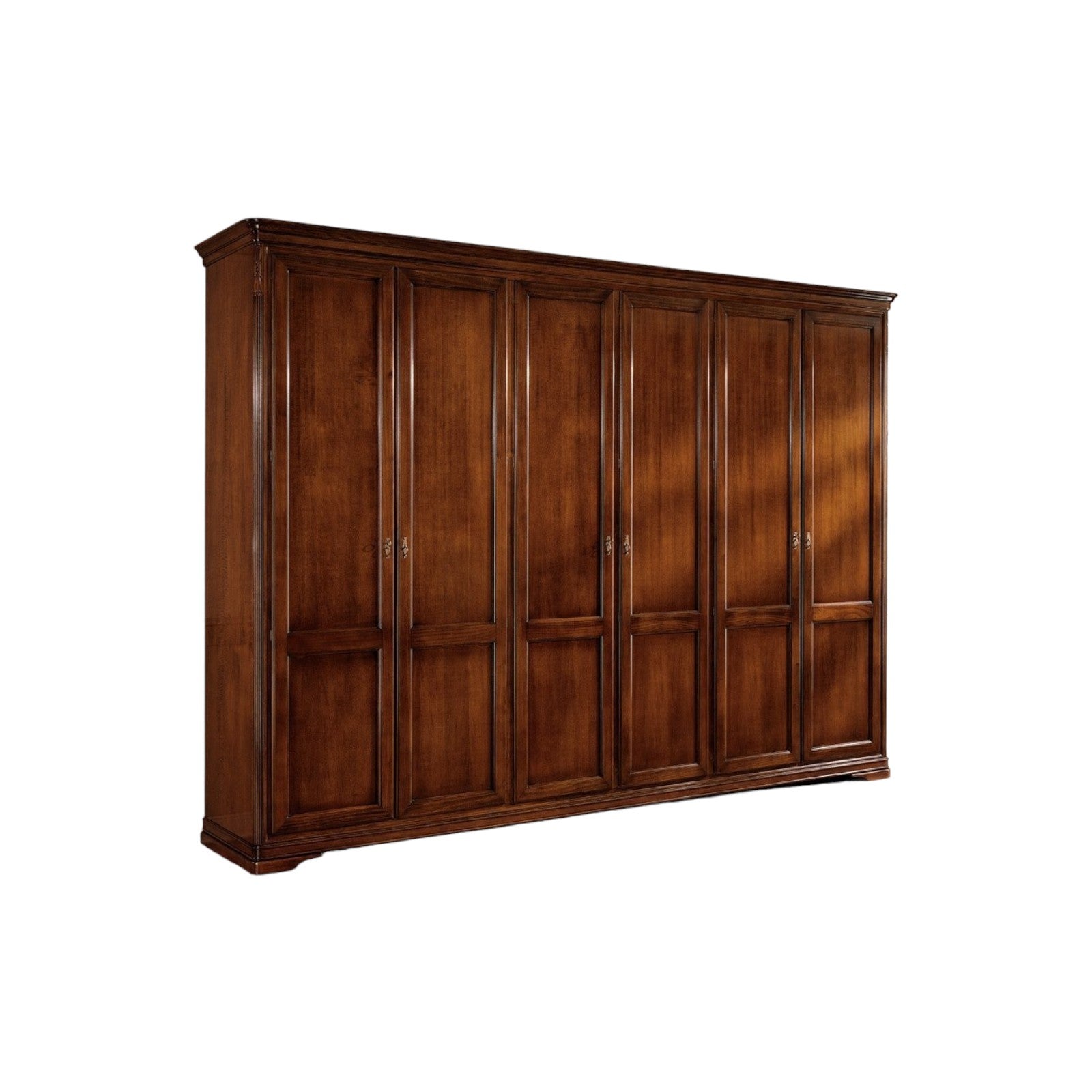 Armadio classico 6 ante in legno tinta noce l.310 p.60 h.250 - Mobili 2G