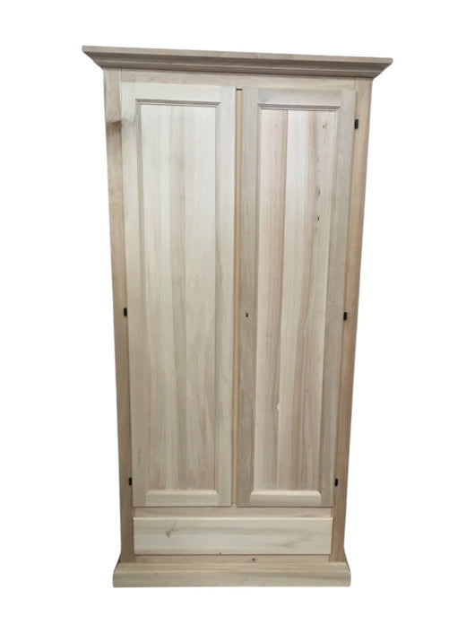 Armadio classico in legno 2 porte 1 cassetto grezzo l.90 p.45 h.180 (474) - Mobili 2G
