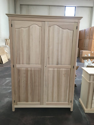 Armadio classico in legno 2 porte grezzo l.157 p.60 h.217 (3203) - Mobili 2G