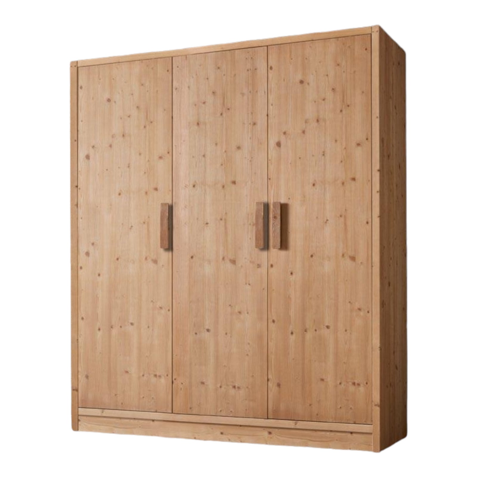 Armadio cortina 3 ante in legno massello di abete 180x55x220