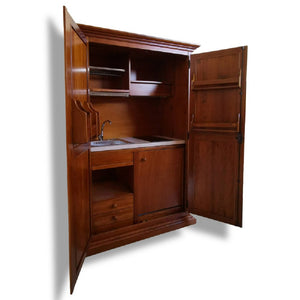 Armadio cucina arte povera in legno cucina 2 porte 135x70x210 | kit completo elettrodomestici: armadio cucina senza elettrodomestici - Mobili 2G