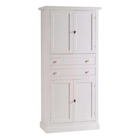 Armadio dispensa 4 porte arte povera in legno bianco 80x40x170 (1394) - Mobili 2G