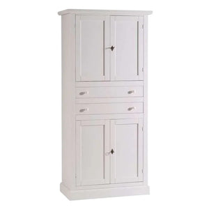 Armadio dispensa 4 porte arte povera in legno bianco 80x40x170 (1394) - Mobili 2G