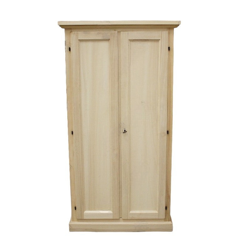 armadio dispensa porta scope 2 porte legno grezzo 86x45x161 (712) - Mobili 2G