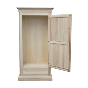 armadio in legno 1 porta 1 cassetto grezzo  l.100 p.63 h.203 - Mobili 2G