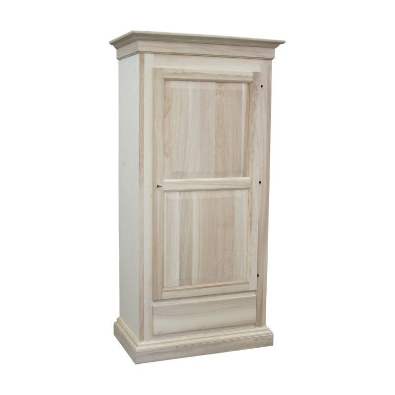 armadio in legno 1 porta 1 cassetto grezzo  l.100 p.63 h.203 - Mobili 2G