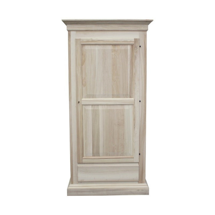 armadio in legno 1 porta 1 cassetto grezzo  l.100 p.63 h.203 - Mobili 2G