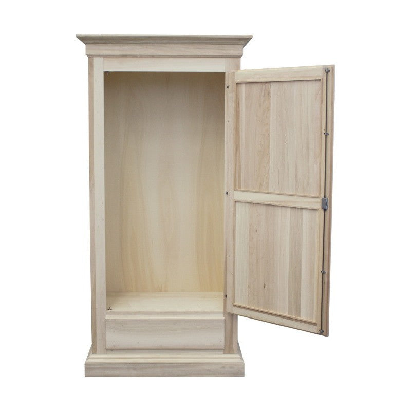 armadio in legno 1 porta 1 cassetto grezzo  l.96 p.56 h.197 (1706) - Mobili 2G