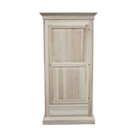 armadio in legno 1 porta 1 cassetto grezzo  l.96 p.56 h.197 (1706) - Mobili 2G