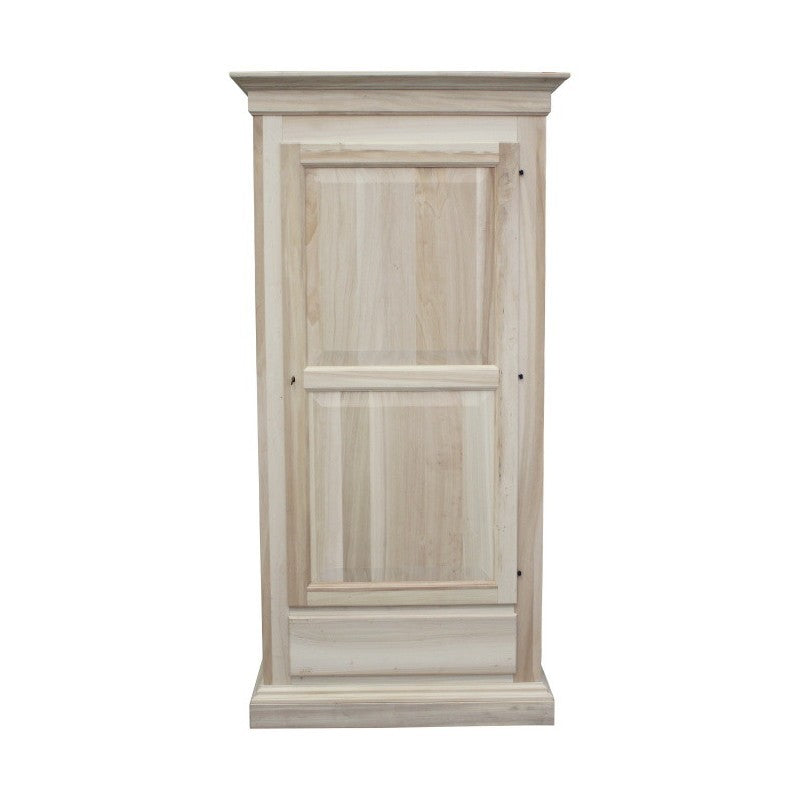 armadio in legno 1 porta 1 cassetto grezzo  l.96 p.56 h.197 (1706) - Mobili 2G